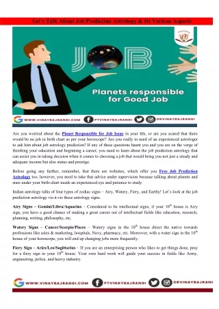 let s talk about job prediction astrology