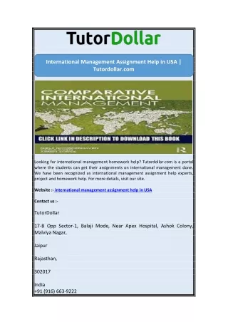 international management assignment help