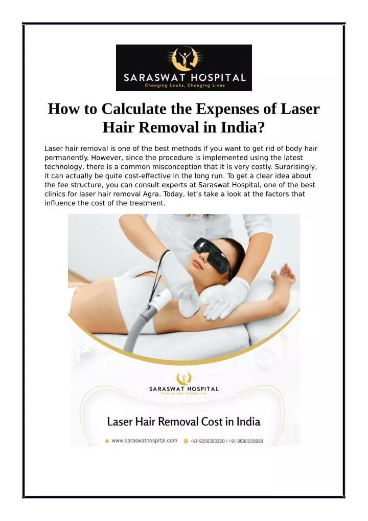 how to calculate the expenses of laser hair