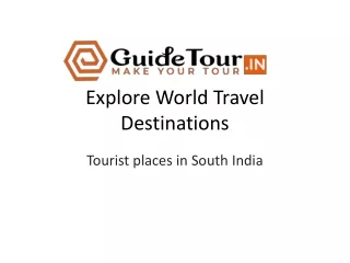 Tourist places in South India