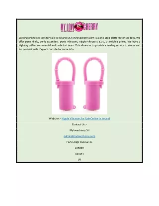 Nipple Vibrators for Sale Online in Ireland  Mylovecherry.com