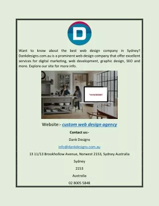 Custom Web Design Agency | Dankdesigns.com.au