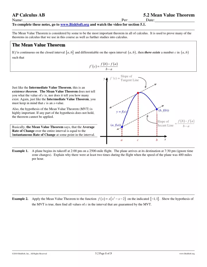 ap calculus ab name to complete these notes