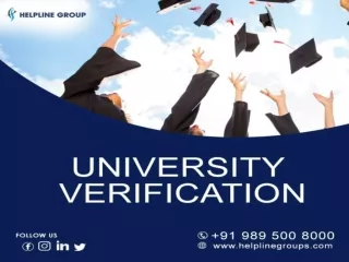 University Verification - Helpline Groups