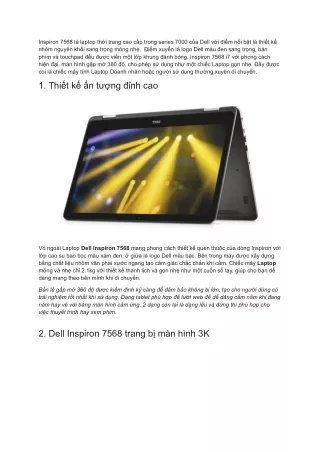 Dell Inspiron 7568 - Laptop Trần Phát