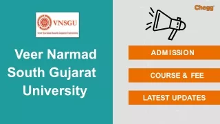 Veer Narmad South Gujarat University - [VNSGU], Surat