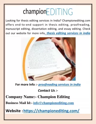 proofreading services in india