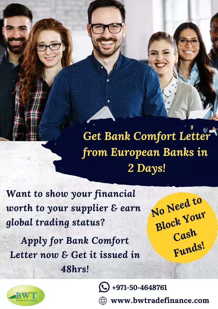 get bank comfort letter from european banks