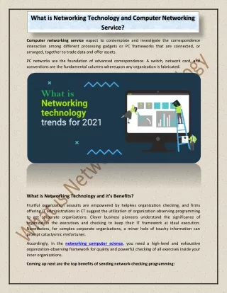 what is networking technology and computer