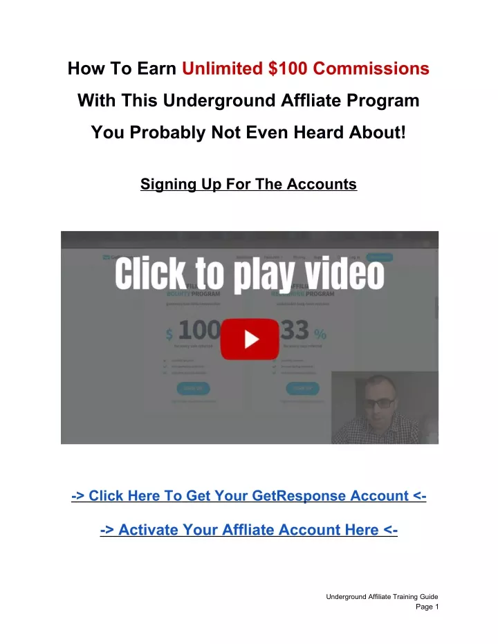 how to earn unlimited 100 commissions