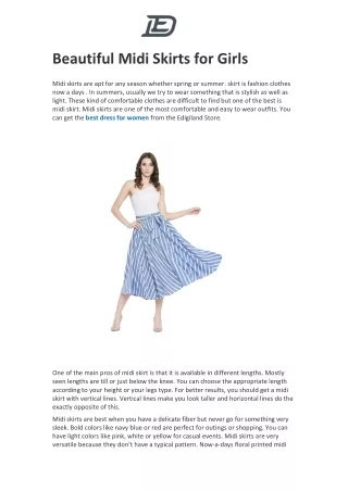 beautiful midi skirts for girls