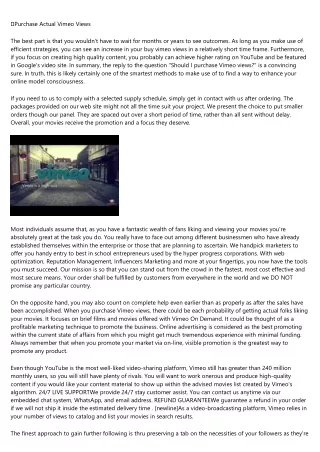 purchase actual vimeo views
