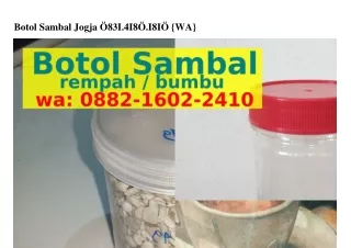 Botol Sambal Jogja Ö8ᣮl.Ꮞl8Ö.l8lÖ(WA)