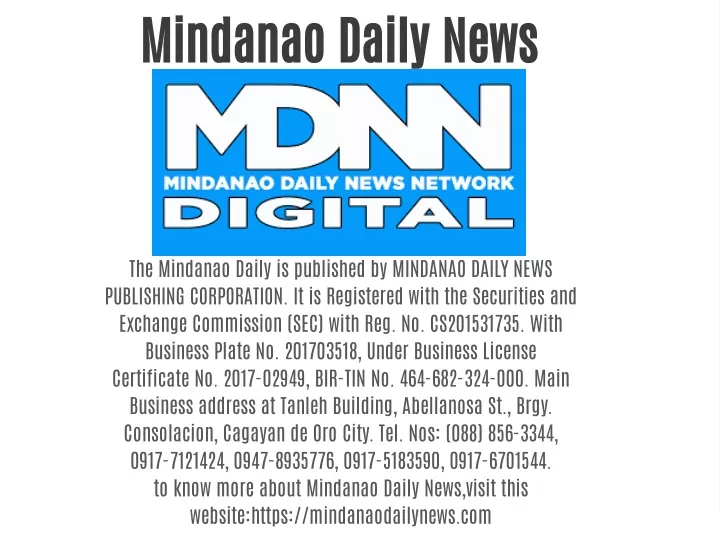 mindanao daily news