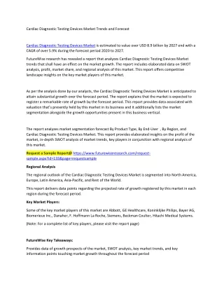 Cardiac Diagnostic Testing Devices Market