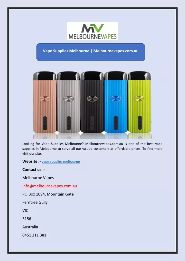 vape supplies melbourne melbournevapes com au