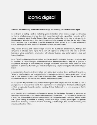 turn idea into an amazing brand with creative