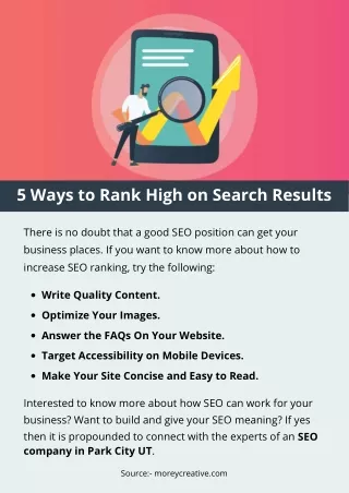 5 Ways to Rank High on Search Results