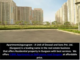Luxury apartments in dlf park place | 3, 4bhk luxury apartments in gurgaon,