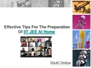 Effective Tips For The Preparation Of IIT JEE At Home