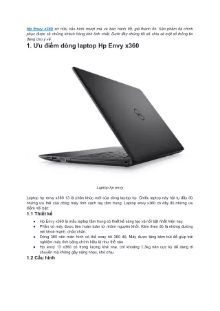 Laptop Hp Envy x360 - Laptop Tran Phat