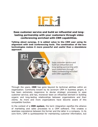 ease customer service and build an influential
