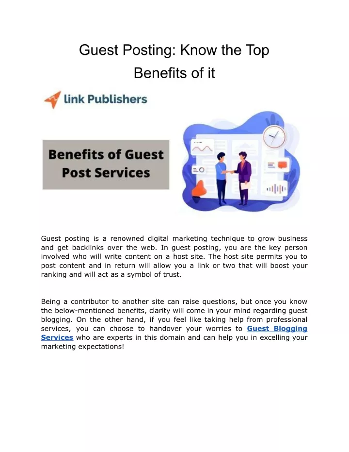 guest posting know the top benefits of it