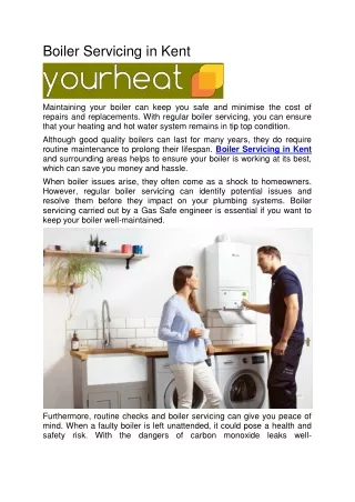 boiler servicing in kent