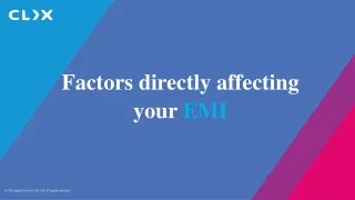 f actors directly affecting your emi