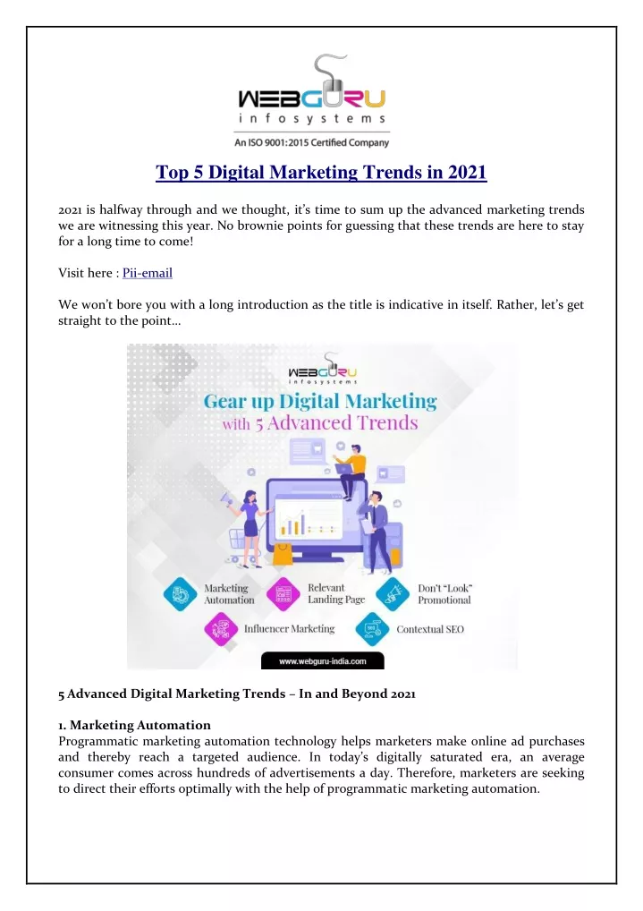 top 5 digital marketing trends in 2021