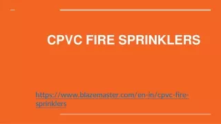 CPVC fire sprinkler