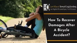 How To Recover Damages After A Bicycle Accident?