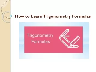 how to learn trigonometry formulas