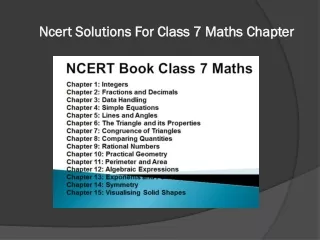 ncert solutions for class 7 maths chapter