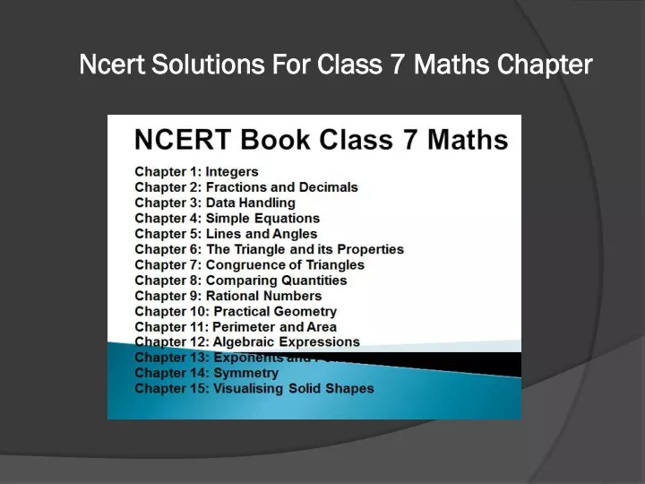 ncert solutions for class 7 maths chapter