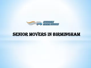 Senior Movers in Birmingham