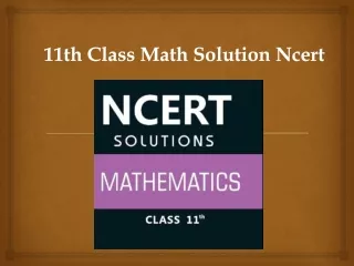 11th class math solution ncert
