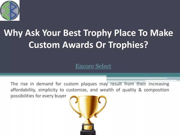 why ask your best trophy place to make custom awards or trophies