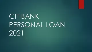 Citibank Personal Loan 2021
