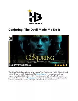 conjuring the devil made me do it