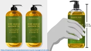 SORE MUSCLE MASSAGE OILS FOR JOINTS AND MUSCLES