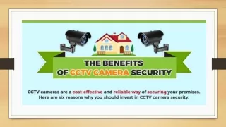 The Benefits of  CCTV Camera Security