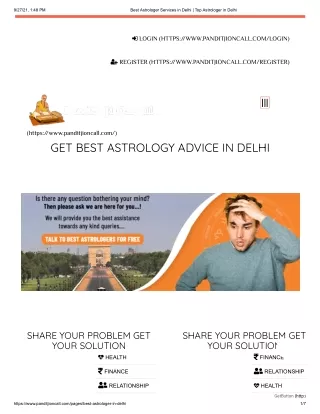 Best Astrologer Services in Delhi