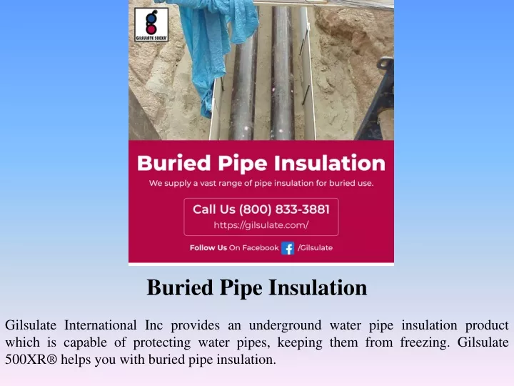 buried pipe insulation