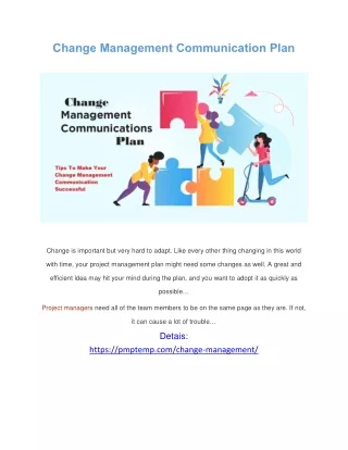 change management communication plan