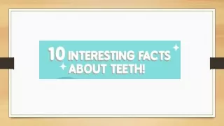 10 Interesting Facts About Teeth