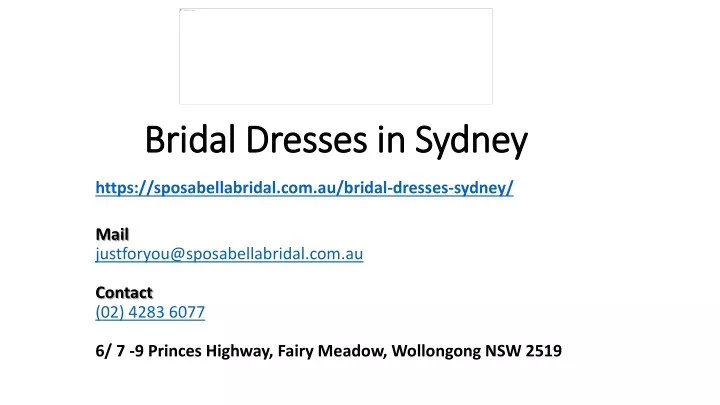 bridal dresses in sydney