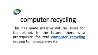 computer recycling