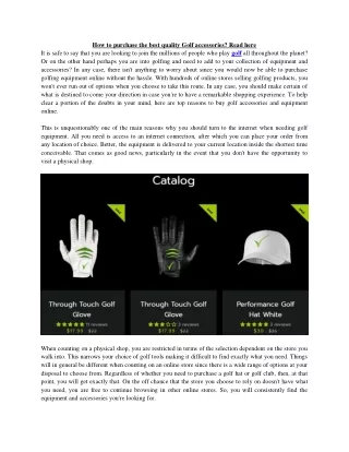how to purchase the best quality golf accessories