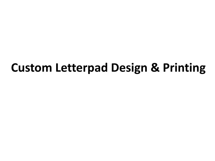 custom letterpad design printing